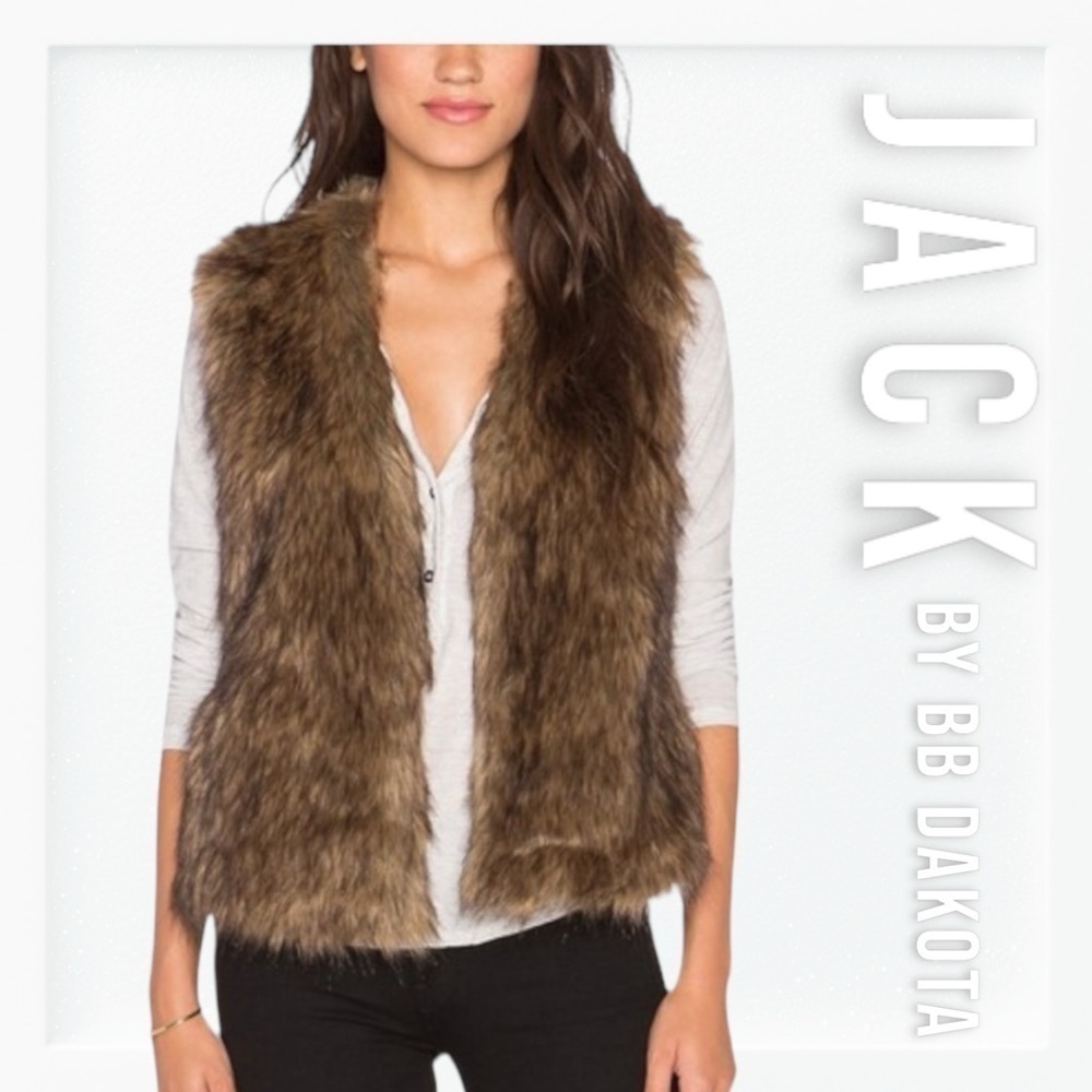 Jack by BB Dakota Thick Fur Lined Vest sz S